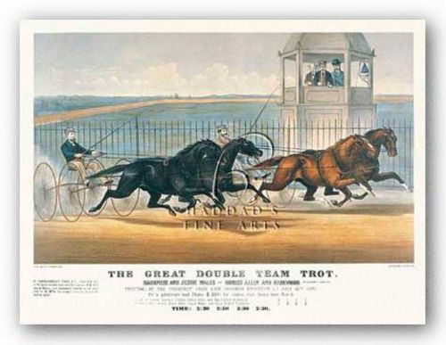 Great Double Team Trot by Currier and Ives