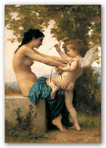 Girl Defending Herself Against Love by William-Adolphe Bouguereau