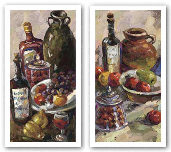 Pears and Wine-Apples and Pomegranates Set by Blackburn