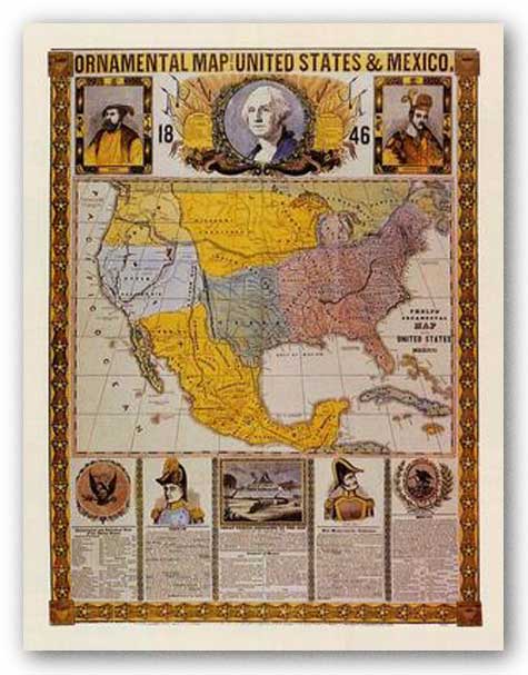 Continental Map of the United States and Mexico by Humphrey Phelps