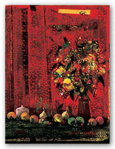 Mesa con Mantel Rojo by Joaquin Hidalgo