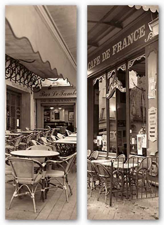 Cafe La Nuit and Cafe De France Set by Alan Blaustein