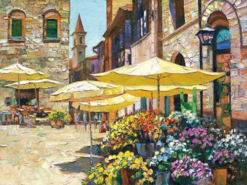 Siena Flower Market by Howard Behrens