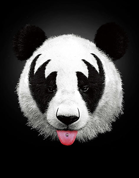 Panda Rocks (Kiss of a Panda) by Robert Farkas