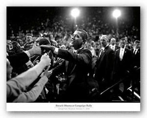 Barack Obama at Campaign Rally by Brooks Kraft