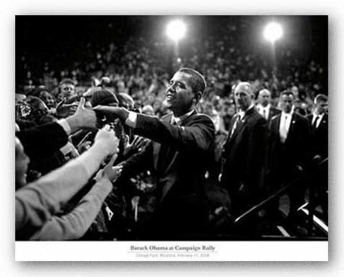 Barack Obama at Campaign Rally by Brooks Kraft