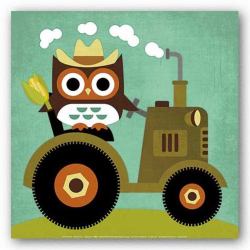 Owl on Tractor by Nancy Lee
