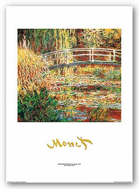 The Water Lily Pond (Metallic Title) by Claude Monet