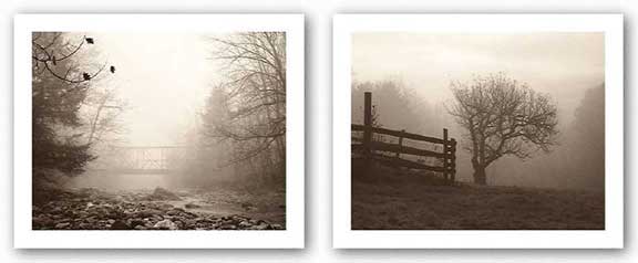 Mountain Meadow Farm and Parish Hill Bridge Set by Christine Triebert