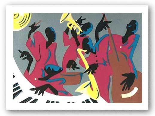 Jazz Session I - Serigraph by John Holyfield