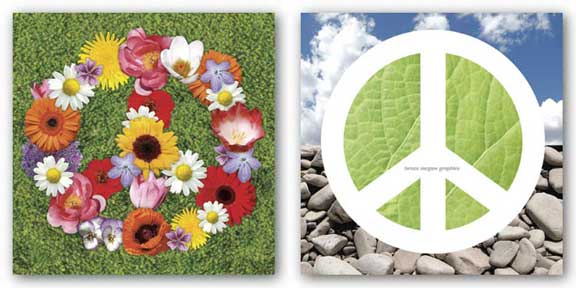 Green Peace and Peace Wreath Set by Kraft