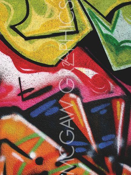 Colorful Graffiti (detail) by Jenny Kraft