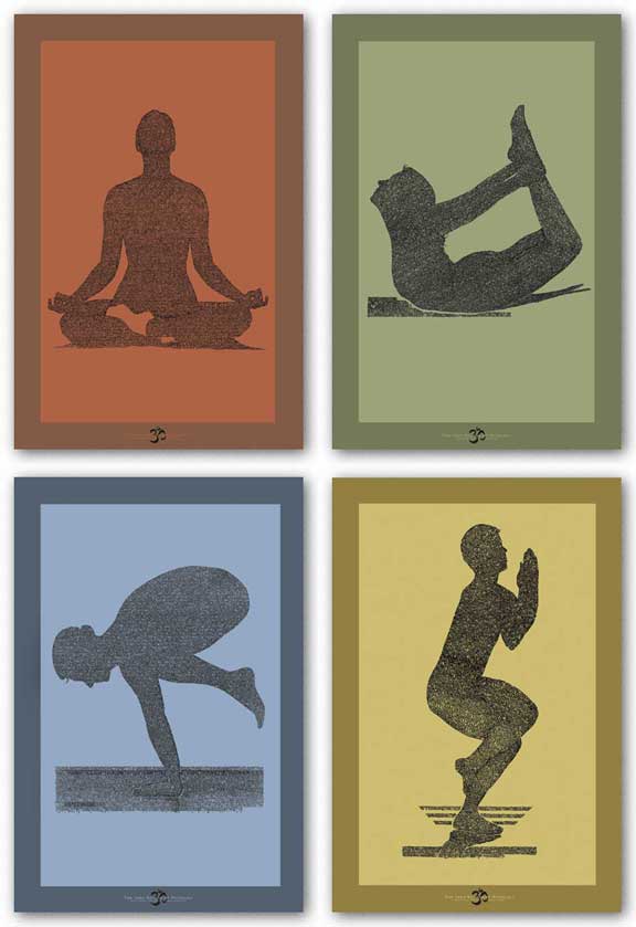 The Yoga Sutras of Patanjali Set (Four Prints) by L.A. Pop Art
