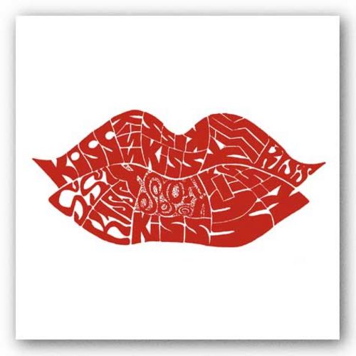 Kiss (on white) by L.A. Pop Art