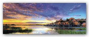Willow Lake Spring Sunset by Bob Larson