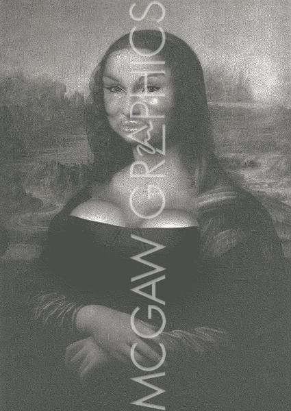 Restoration (Mona Lisa with bad Plastic Surgery) by Jason Laurits