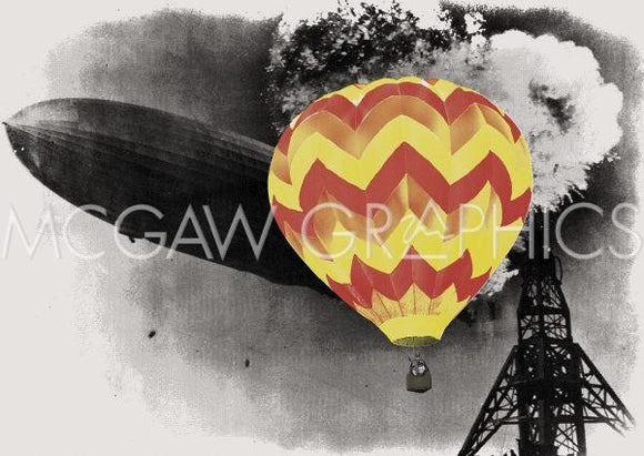 Hot Air (Hindenburg next to Balloon) by Jason Laurits