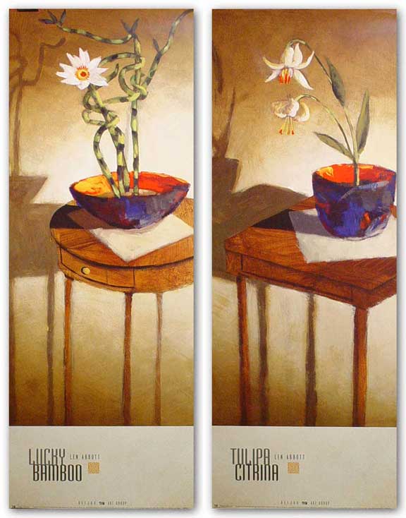 Tulipa Citrina and Lucky Bamboo Set by Len Abbott