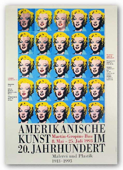 25 Colored Marilyns by Andy Warhol