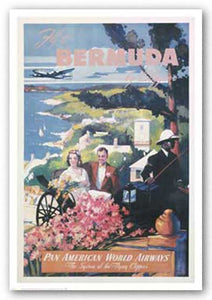 Bermuda By Clipper by Reproduction Vintage Poster