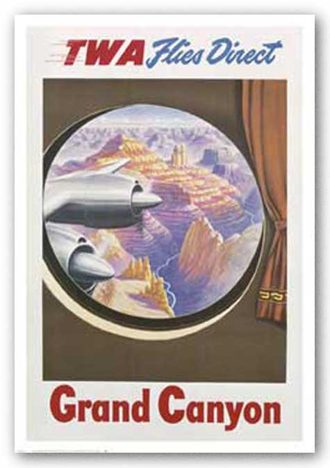 TWA To The Grand Canyon by Reproduction Vintage Poster