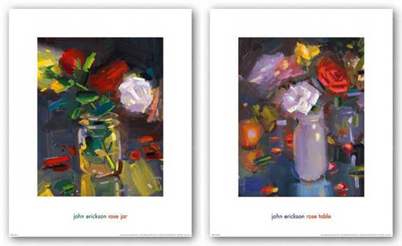 Rose Table and Rose Jar Set by John Erickson