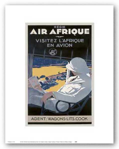 Air Afrique by Reproduction Vintage Poster