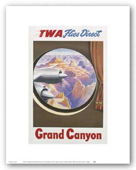 TWA To The Grand Canyon by Reproduction Vintage Poster