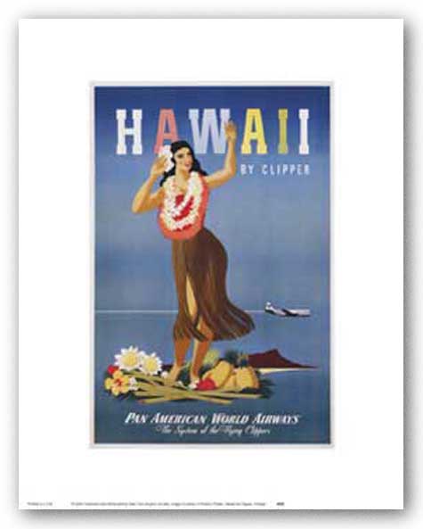 Hawaii By Clipper by Reproduction Vintage Poster