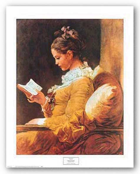 Young Girl Reading by Jean-Honore Fragonard