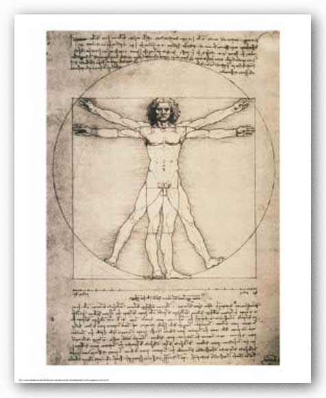 Vitruvian Man, 1492 by Leonardo da Vinci