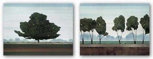 Majestic and Six Trees Set (Silver Foil) by Robert Charon