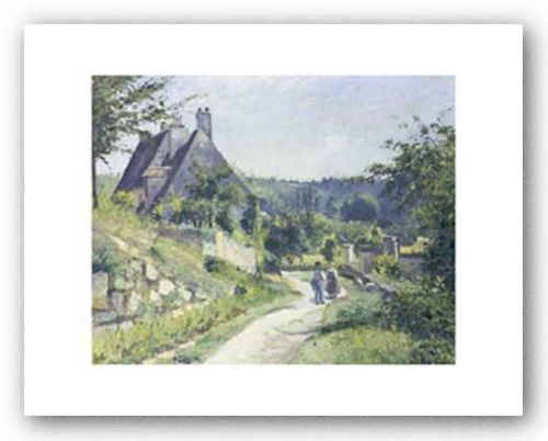 Conversation, chemin du chou, Pontoise, 1874 by Camille Pissarro