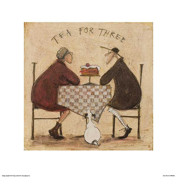 Tea for Three (Checkered Tablecloth) by Sam Toft