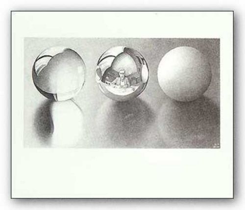 Three Spheres II by M.C. Escher