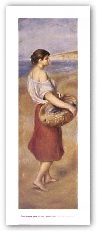 Girl with a Basket of Fish by Pierre-Auguste Renoir