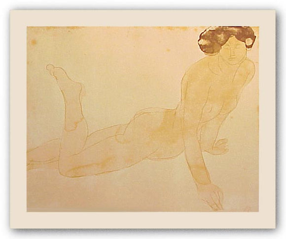 Femme nue, allongee sur le venture by Auguste Rodin