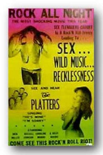 The Platters by Reproduction Concert Poster