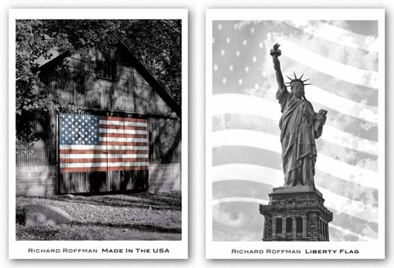 Liberty Flag and Made In The USA Set by Richard Roffman