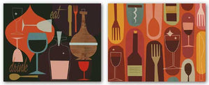 Eat and Drink - Wine and Dine Set by Jenn Ski