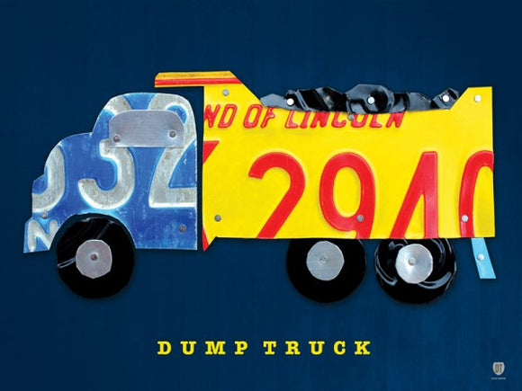 Dump Truck License Plate Collage by Design Turnpike