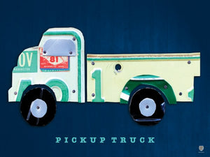 Pickup Truck License Plate Collage by Design Turnpike