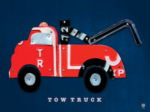 Tow Truck License Plate Collage by Design Turnpike