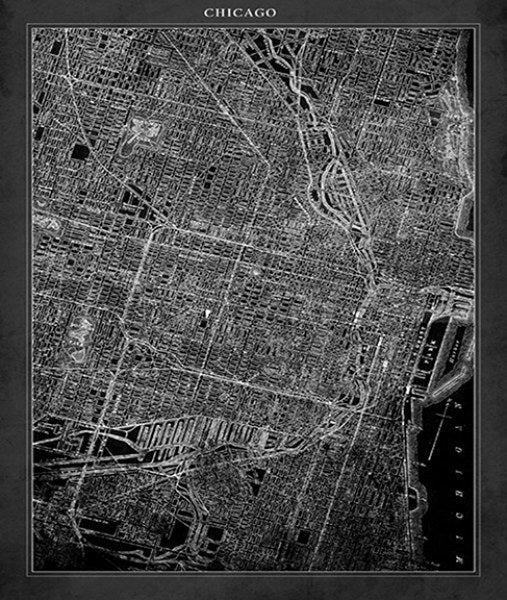 Chicago Map by GI Artlab