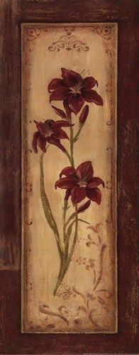 Crimson Blooms I by Jo Moulton