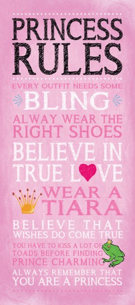 Princess Rules Every Outfit Needs Some Bling Pink by Stephanie Marrott