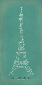 Eiffel Tower Aqua by Stephanie Marrott