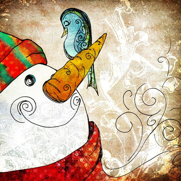 Christmas Snowman by Sally Barlow