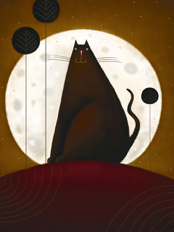 Cat and the Moon I by Jo Parry