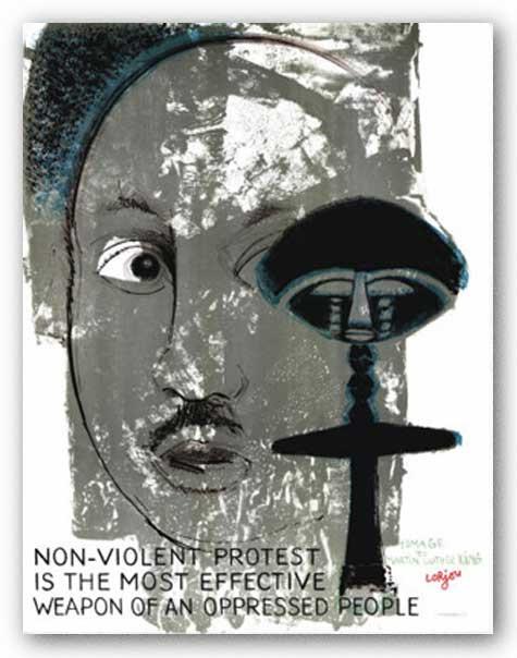 Martin Luther King - Signed by Lorjou